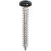 Auveco 25370 8 x 1" Black Painted Square Drive Pan Head Tapping Screw. Qty 100.