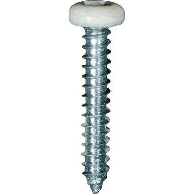 Auveco 25372 8 x 1" White Painted Square Drive Pan Head Tapping Screw. Qty 100.