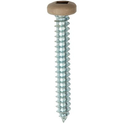Auveco 25374 8 x 1-1/4" Tan Painted Square Drive Pan Head Tapping Screw. Qty 100.