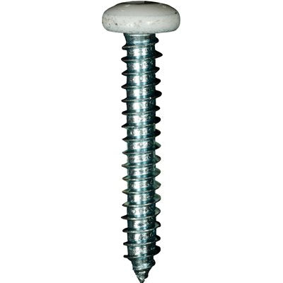 Auveco 25390 10 x 1-1/4" White Painted Square Drive Pan Head Tapping Screw. Qty 100.