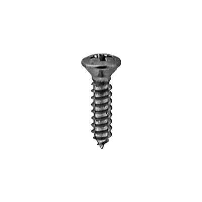 Auveco No 2710 8 X 3/4 Phillips Oval Head Tapping Screw Chrome, Quantity 100