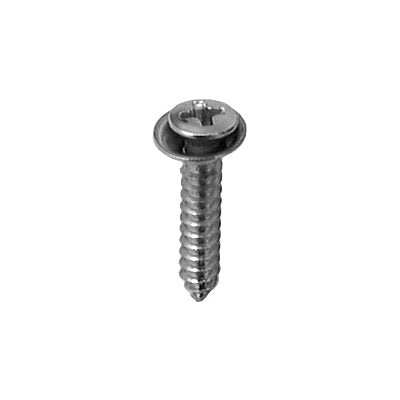 Auveco No 2775 8 X 7/8 Phillips Oval Hex SEMS Tap Screw Flush Chrome, Quantity 100