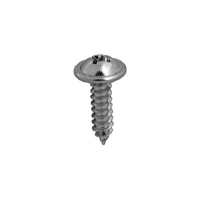 Auveco No 2806 8 X 5/8 Phillips Rd Washer Head Tapping Screw Chrome, Quantity 100