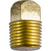 Auveco No 293 Brass Square Head Plug 3/8 Pipe Thread, Quantity 5