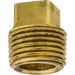 Auveco No 294 Brass Square Head Plug 1/2 Pipe Thread, Quantity 5