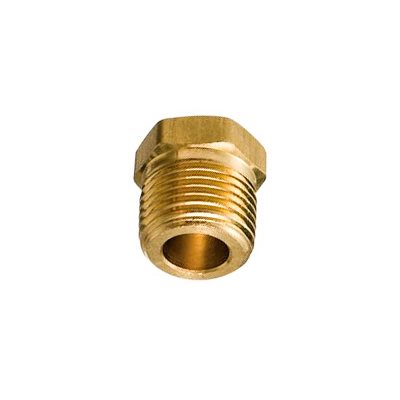 Auveco No 298 Brass Hex Head Plug 1/2 Pipe Thread, Quantity 5