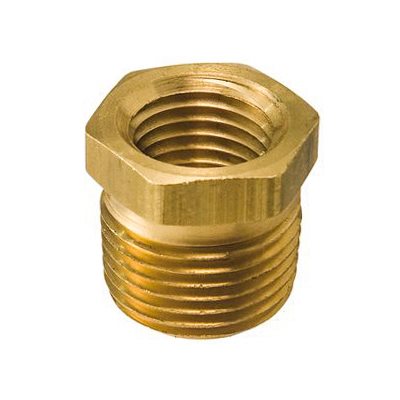 Auveco No 299 Brass Bushing 1/4 External Thread 1/8 Internal Thread, Quantity 5