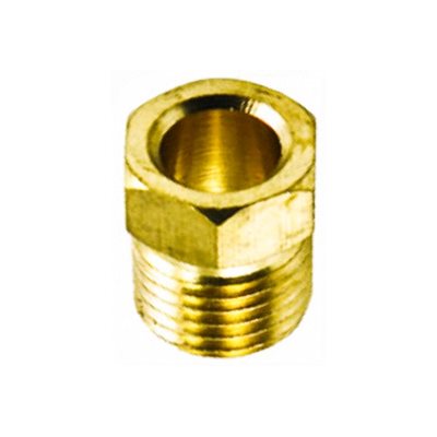 Auveco No 31 Inverted Nut Brass 1/4 Tube Size, Quantity 10