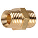 Auveco No 322 Brass Hex Nipple 1/2 Thread A 1/2 Thread B, Quantity 5