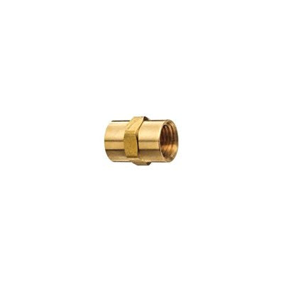 Auveco No 332 Brass Coupling 1/4 Pipe Thread, Quantity 5