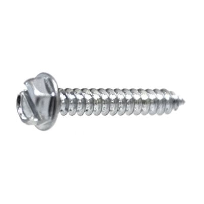 Auveco No 3392 12 X 1 Slotted Hex Washer Head Tapping Screw Zinc, Quantity 100