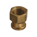 Auveco No 337 Brass Reducing Coupling 3/8 Thread A 1/4 Thread B, Quantity 5