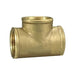 Auveco No 356 Brass Tee 1/4 Pipe Thread, Quantity 5