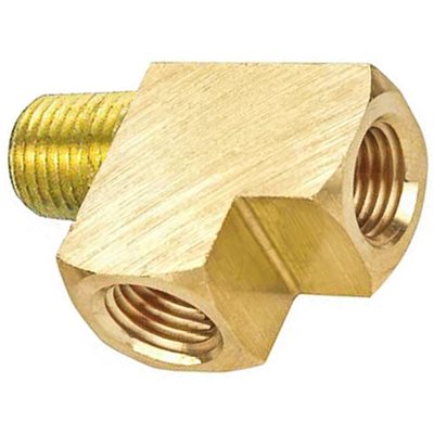 Auveco No 359 Brass Street Tee 1/8 Pipe Thread, Quantity 5
