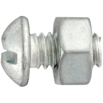 Auveco No 3712 Round Head Stove Bolt W/Hex Nut 3/16 X 3/4, Quantity 100