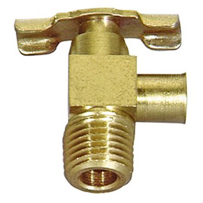 Auveco No 374 Brass Angle Bib Drain 1/4 Pipe Thread, Quantity 5