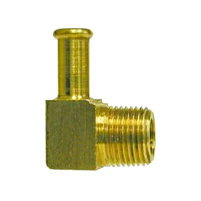 Auveco No 464 Beaded Hose Barb 90 Degree Elbow Tube/Malepipe, Quantity 3