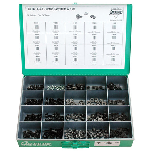 Auveco No 6540 Metric Body Bolt And Nut Kit, Quantity 1 KIT