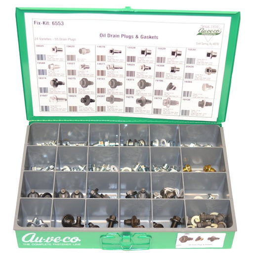 Auveco No 6553 Oil Drain Plugs And Gaskets, Quantity 1 KIT