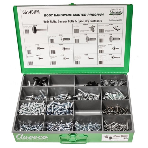 Auveco No 6614BHM BHM Assortment Zinc Body Bolts Bumper Bolts & Specialty Fasteners, Quantity 1 ASST