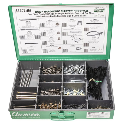 Auveco No 6620BHM BHM Assortment Hinge Pins & Bushings Hdlt Clips Cable Straps & Misc, Quantity 1 ASST