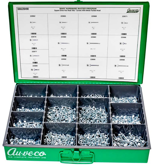 Auveco 6662BHM BHM Square Pan Head Teks Screws With White Painted Head. Qty 1.