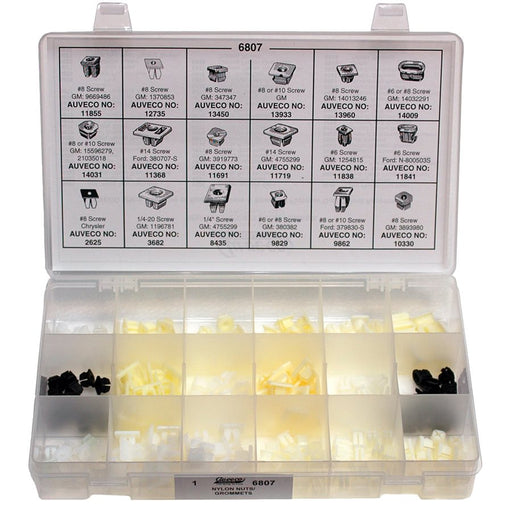 Auveco No 6807 Nylon Nuts Quik-Select Kit, Quantity 1 KIT