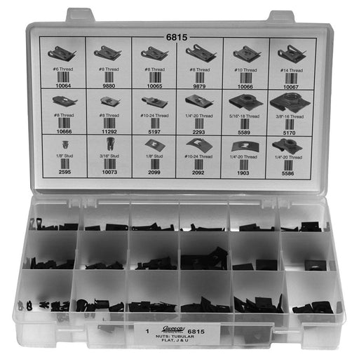 Auveco No 6815 Tubular Flat U & J Nut Quik-Select Kit, Quantity 1 KIT