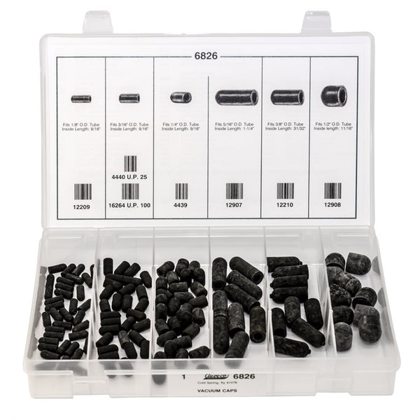 Auveco No. 6826 Rubber Vacuum Cap Quik-Select Kit, Quantity - 1 KIT