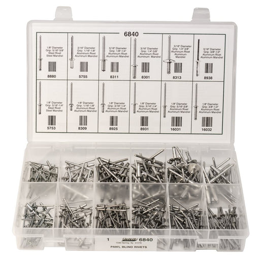 Auveco No 6840 Panel Blind Rivets Quik-Select Kit, Quantity 1 KIT