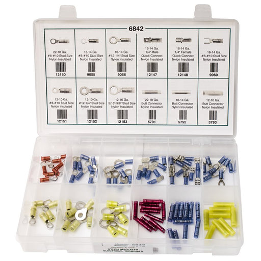 Auveco No 6842 Nylon Insulated Electrical Terminal Quik-Select Kit, Quantity 1 KIT