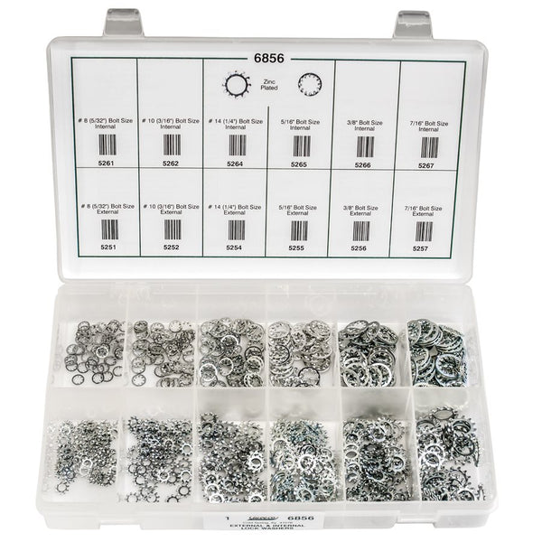 Auveco No. 6856 External & Internal Lock Washer Quik-Select Kit, Quantity - 1 KIT
