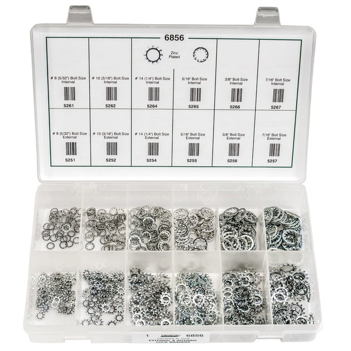 Auveco No 6856 External & Internal Lock Washer Quik-Select Kit, Quantity 1 KIT