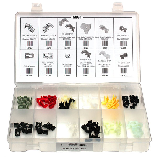 Auveco No. 6864 Door Lock Rod Clip Quik-Select Kit, Quantity - 1 KIT