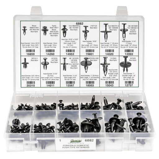 Auveco Item 6882 Foreign & Domestic Push-Type Retainer Quik-Select Kit Quantity 1