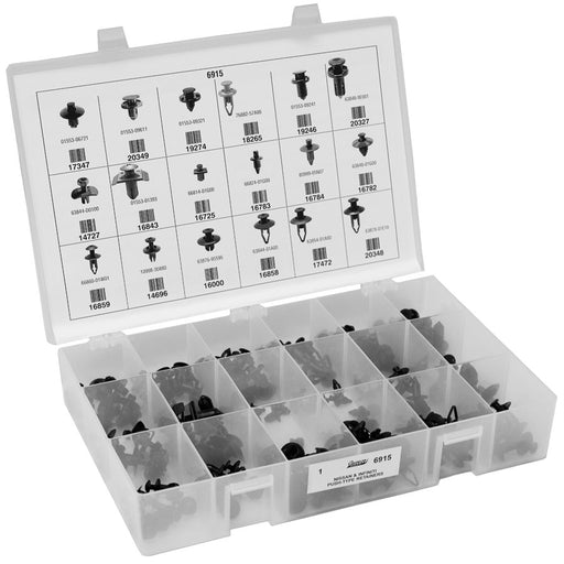 Auveco No 6915 Nissan & Infiniti Push-Type Retainers Quik-Select II Kit, Quantity 1 KIT