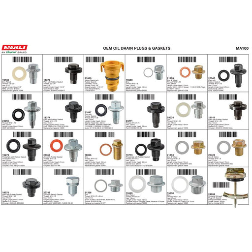Auveco Item MA100 Oem Specific Oil Drain Plugs & Gaskets Quantity 1